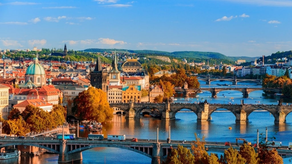 Bridges on the Vltava River in Prague