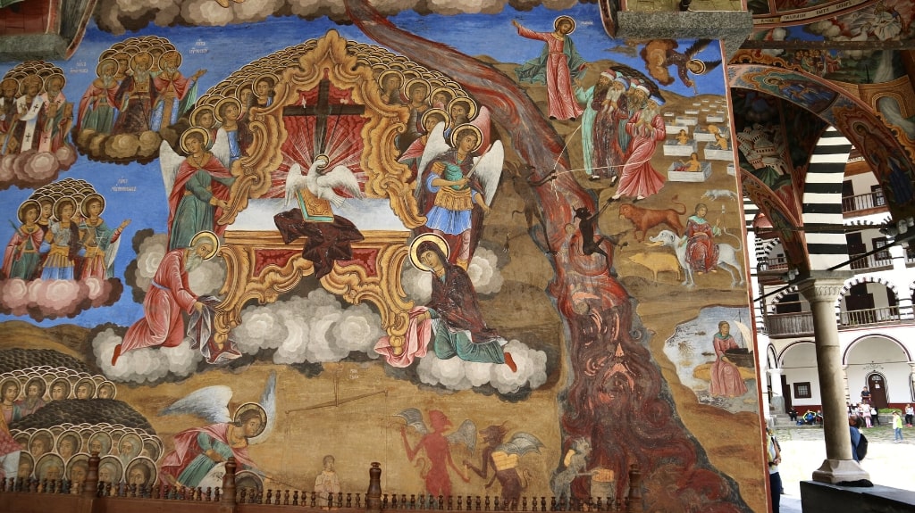 Frescoes on the Rila Monastery Church