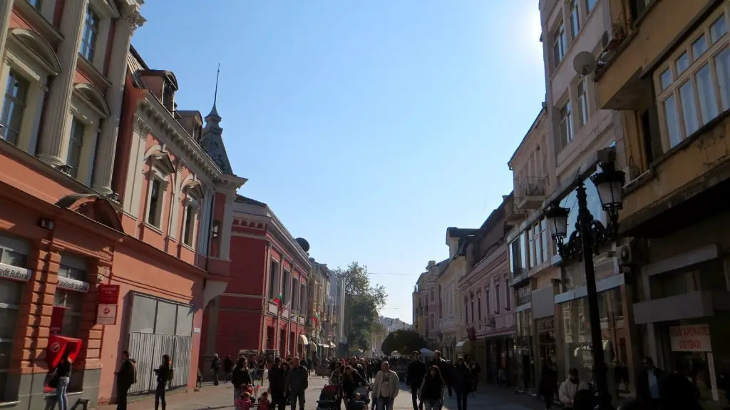 Glavnata The Main Pedestrian Street Plovdiv