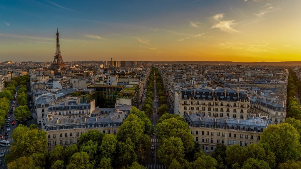 Golden Hour Panorama of Paris