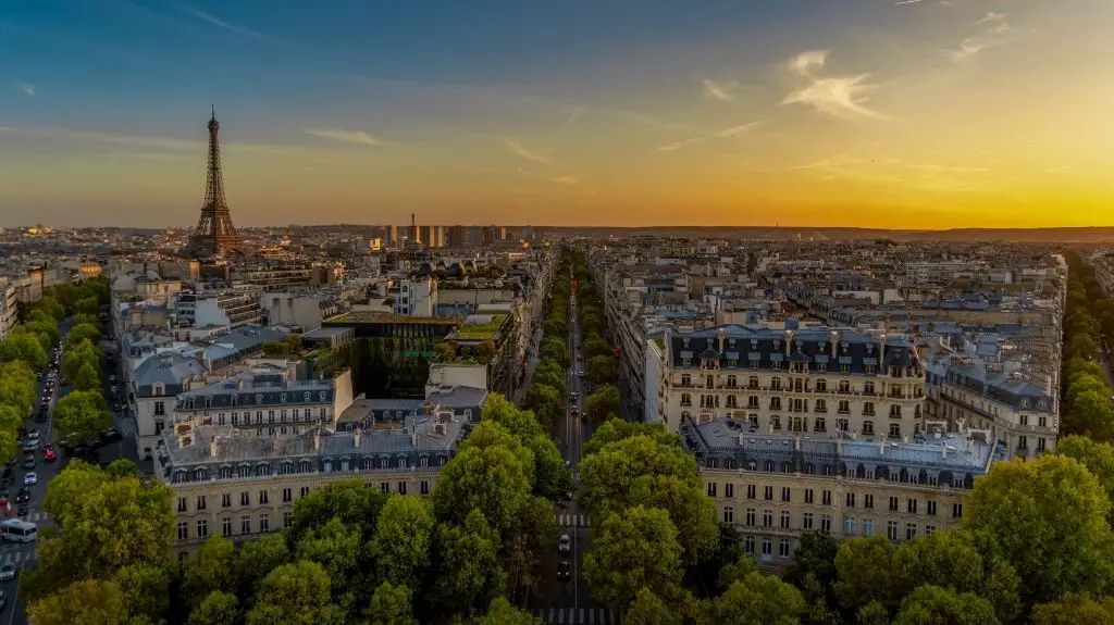 Golden Hour Panorama of Paris