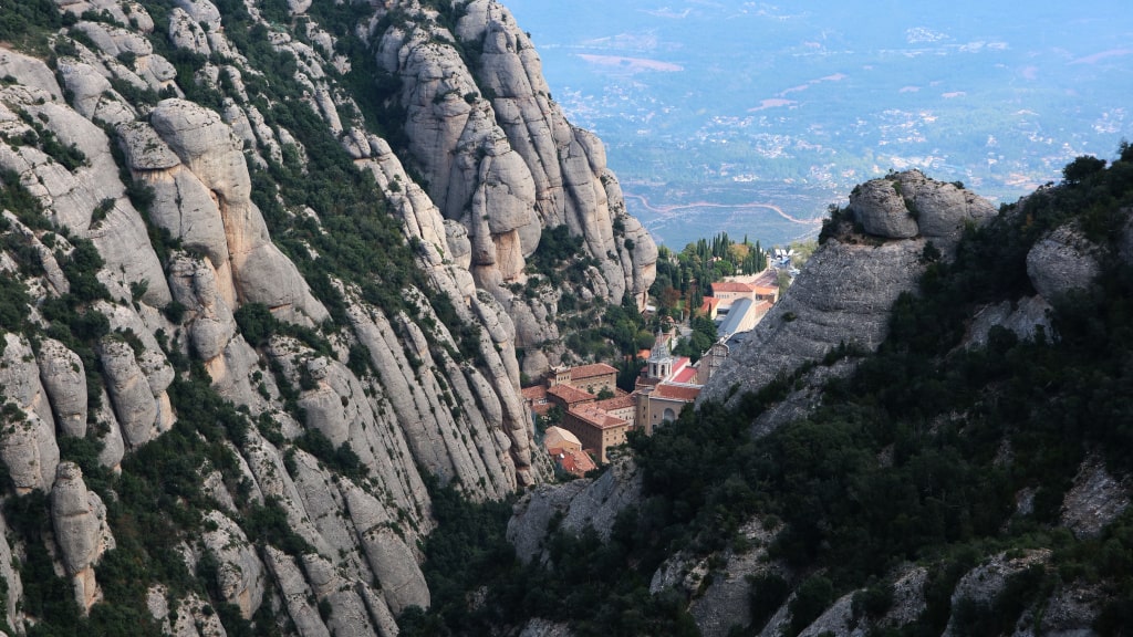 Montserrat Abbey from above
