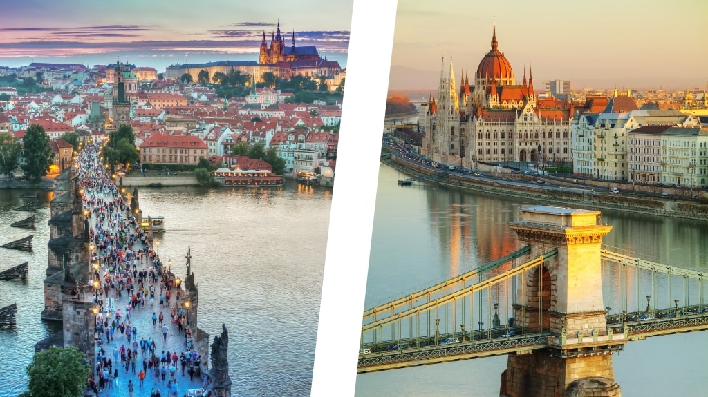 Prague vs Budapest Bridges