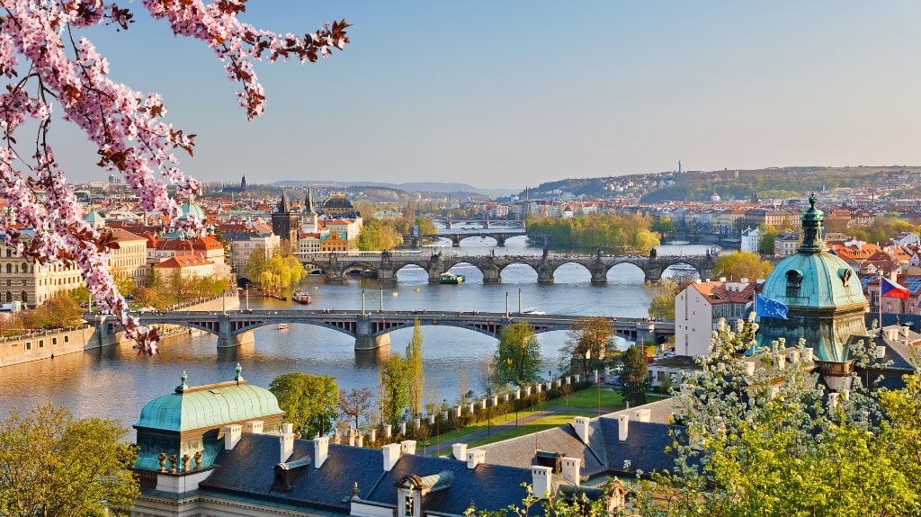Spring Panorama of Prague