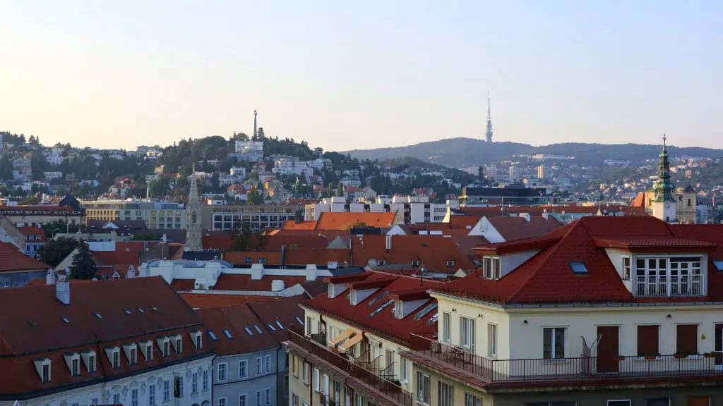 TV Tower Slavin Monument and Old Town Bratislava